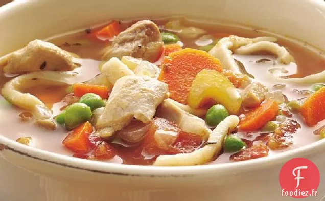 Soupe de Nouilles au Poulet à la Mijoteuse de Grand-Mère