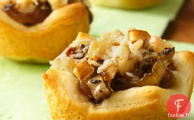 Tartelettes aux Oignons et Champignons Caramélisés