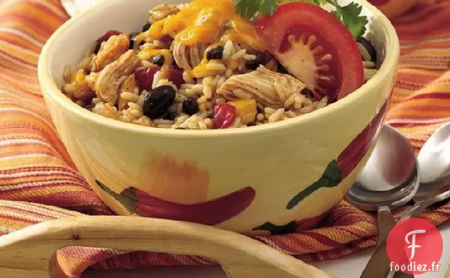 Haricots Noirs, Poulet et Riz