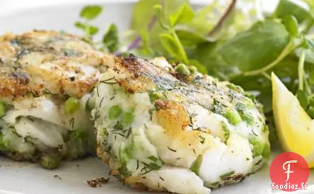 Gâteaux de Poisson aux Herbes et aux Pois