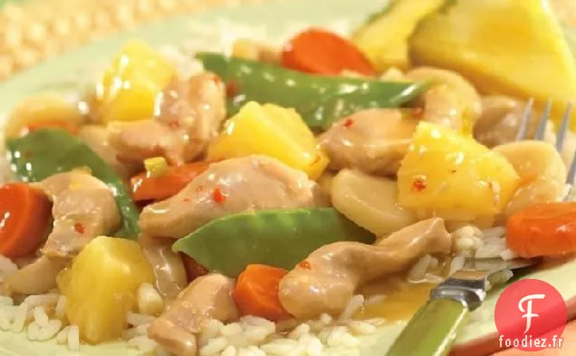 Poulet Mijoté et Légumes à l'Ananas