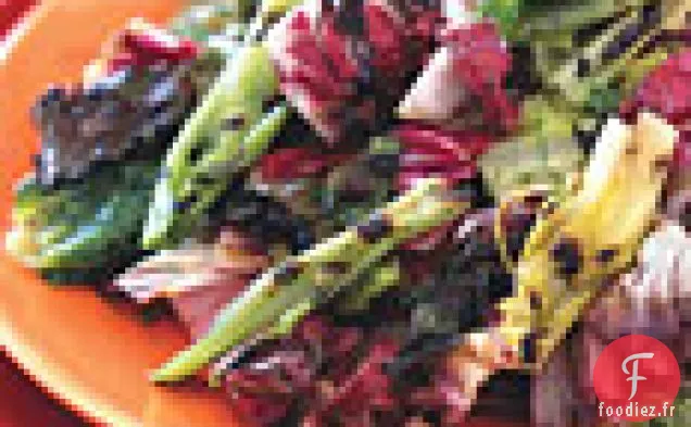 Salade de Radicchio Grillé avec Vinaigrette Sherry-Moutarde