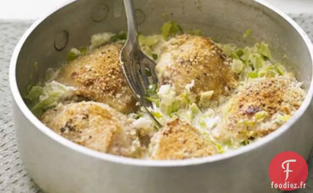 Sauté de Poulet, Poireaux et Moutarde
