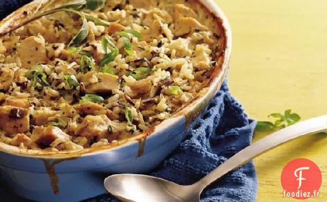 Casserole de Riz Sauvage et de Dinde