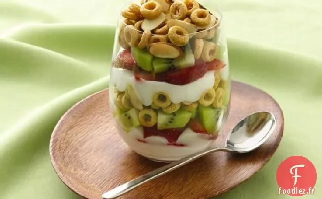 Parfaits à la Fraise Et au Kiwi Croquants