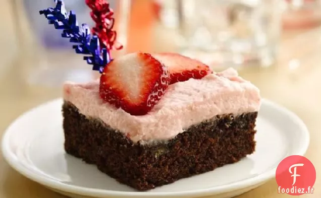 Brownies à la Banane Givrés à la Fraise