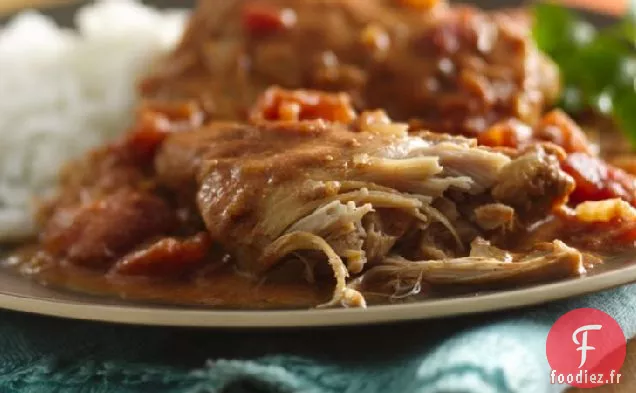 Poulet Épicé à la Mijoteuse en Sauce aux Arachides