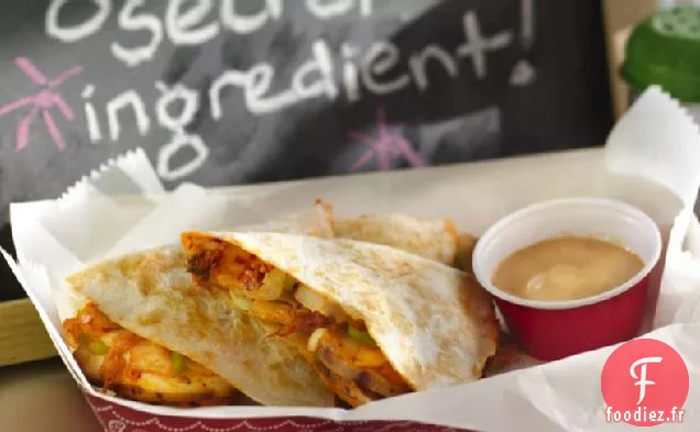 Quesadillas au Kimchi BBQ Coréen