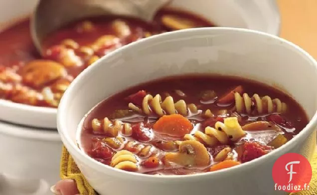 Soupe de Rotini aux Tomates à la Mijoteuse