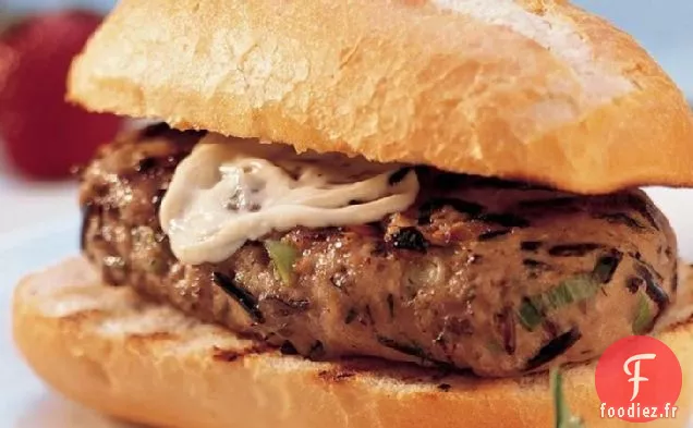 Burgers de Dinde au Riz Sauvage et au Dijon Grillé