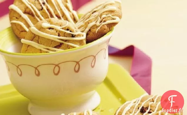 Morceaux de Chocolat Blanc - Biscuits aux Canneberges
