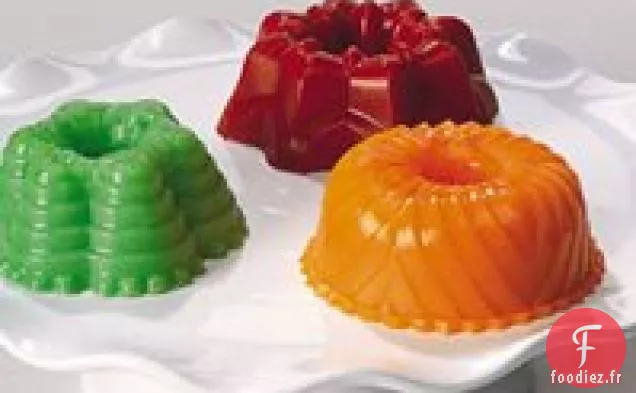 Mini Moules à la Gélatine à la Fraise Crémeuse