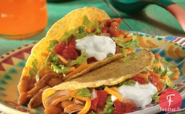 Tacos au Poulet et aux Haricots à la Mijoteuse