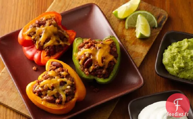 Poivrons Farcis au Bœuf et aux Haricots Mexicains