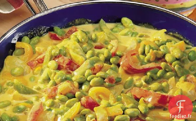 Poivrons au Curry et Edamame