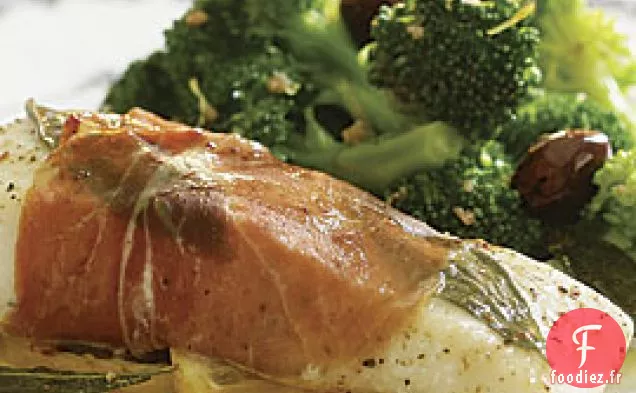 Flétan enveloppé De Prosciutto Et Sauce Au Beurre De Sauge
