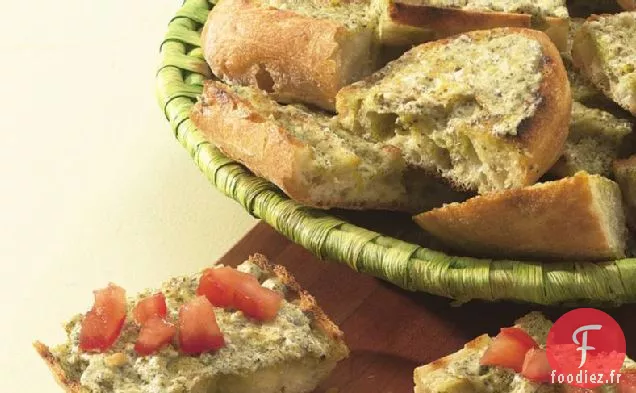 Pain Français au Pesto Grillé