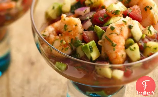 Cocktail de Crevettes Façon Ceviche