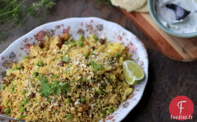 Pilaf Végétarien au Tempeh et au Chou-Fleur Épicé