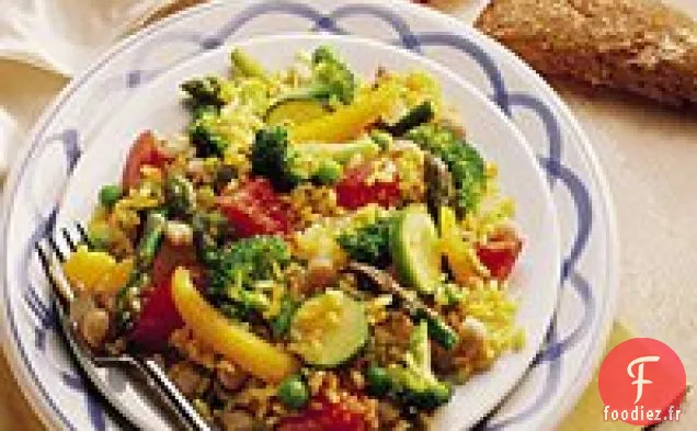 Paella de Légumes de Printemps