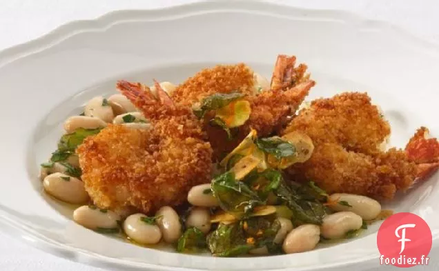 Crevettes en Colère aux Haricots Blancs Toscans