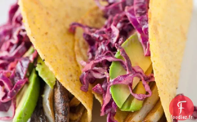 Tacos Portabella avec Salade de Chou Épicée