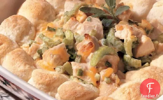 Salade de Dinde Chaude aux Biscuits à la Sauge