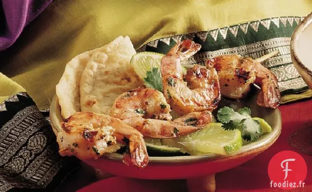 Crevettes Grillées Marinées (Tandoori Jhinga)