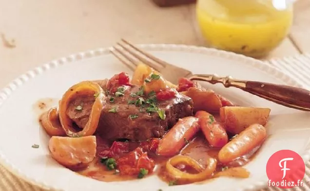 Steak Suisse et Légumes Mijotés