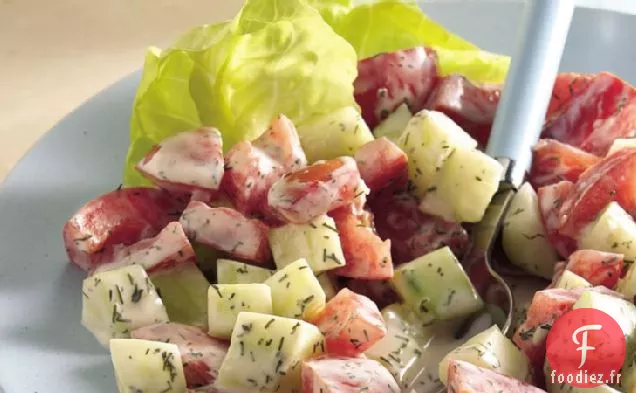 Salade de Concombre-Tomate Saupoudrée