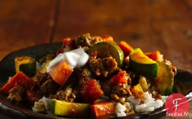 Curry de Bœuf, Courge d'Été et Patate Douce