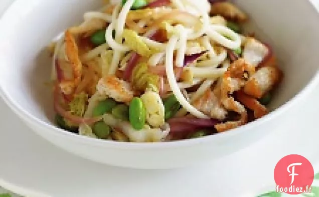 Sauté De Poulet, Edamame Et Nouilles