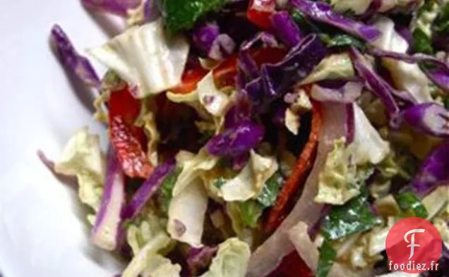 Salade De Chou D'Inspiration Asiatique Avec Vinaigrette Aux Arachides