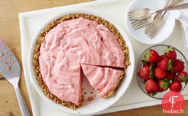 Tarte aux Fraises Moelleuse avec Croûte de Bretzel
