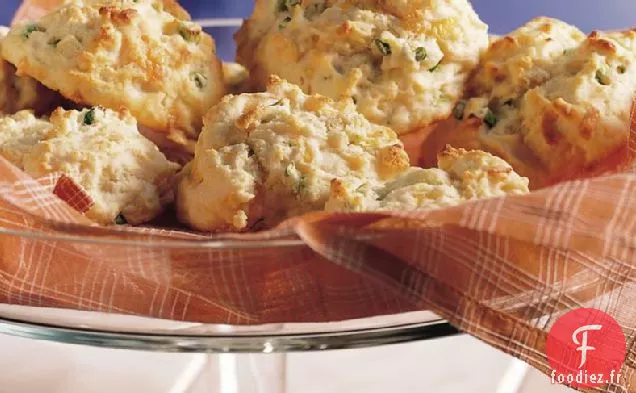 Biscuits au Cheddar et à l'Oignon Vert