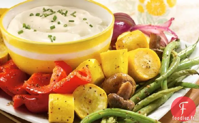 Légumes Rôtis avec Trempette d'Aïoli Épicée