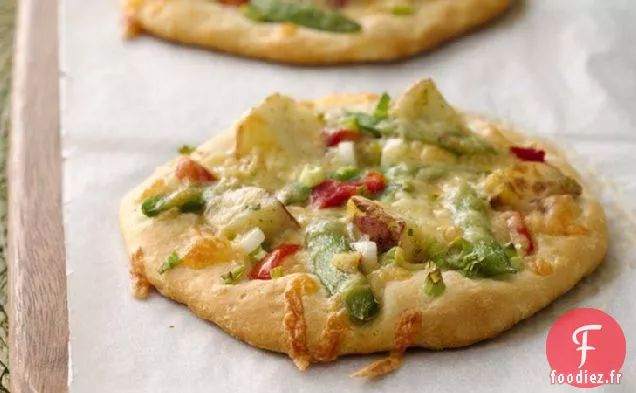 Pizzas Personnelles de Légumes du Jardin