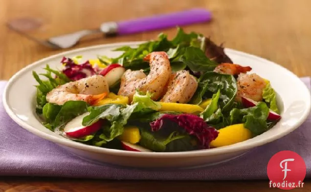 Salade de Crevettes Poivrées et Mangue