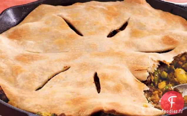 Tarte au Samosa au Curry et au Bœuf