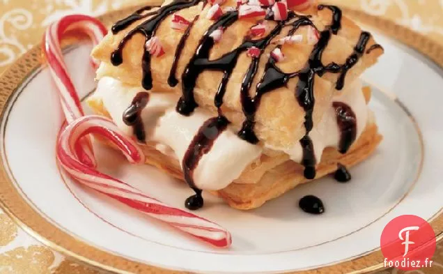 Napoleons au Chocolat Blanc Menthe Poivrée