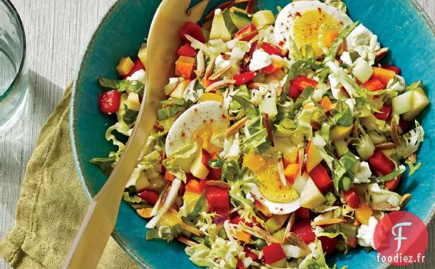 Salade d'été Hachée aux Légumes Marinés Rapidement
