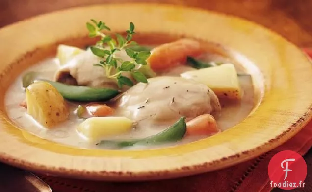 Ragoût De Poulet Crémeux Aux Herbes à la Mijoteuse