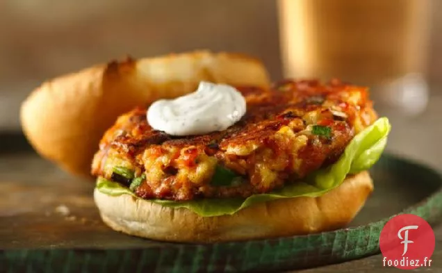 Hamburgers au Saumon à la Crème Sure - Sauce à l'aneth