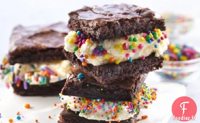Sandwichs à la Crème Glacée au Brownie