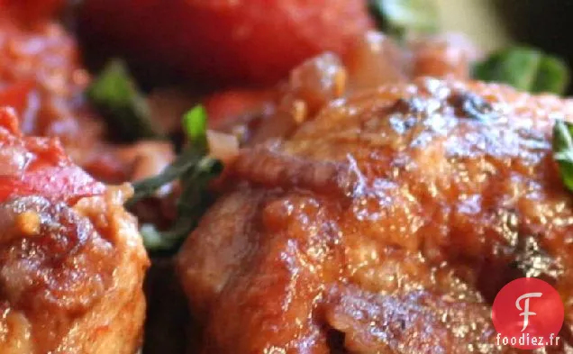 Cacciatore de Poulet au Vin Rouge