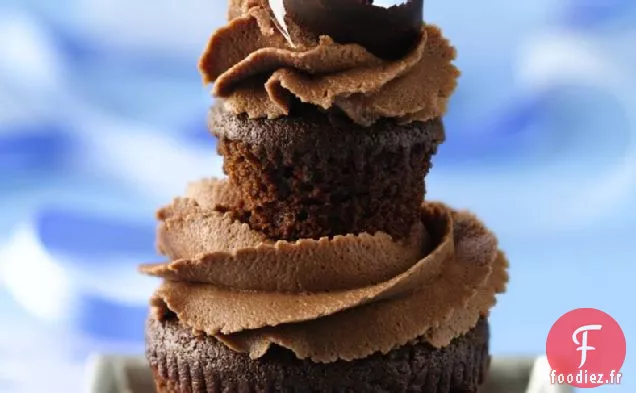 Cupcakes Doubles Chocolat Noir - Noix de Coco