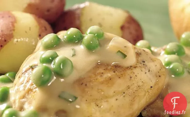 Poulet de Printemps aux Petits Pois et Oignons