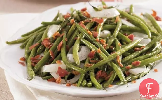 Haricots Verts rôtis à la Pancetta