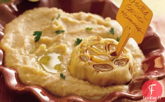 Houmous aux Haricots Blancs Rôtis à l'Ail