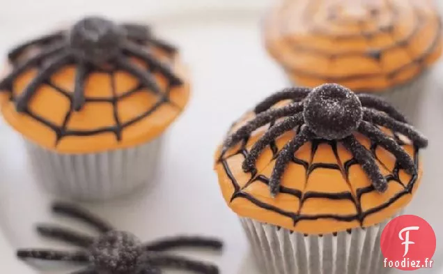 Cupcakes Effrayants en Toile d'Araignée